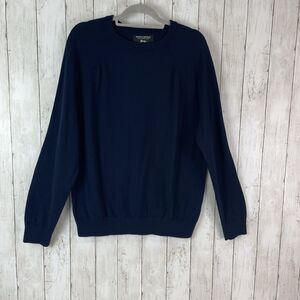 Banana Republic Sweater Men’s XL Italian Merino Wool Baruffa Navy Blue